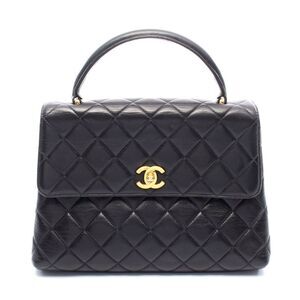 Chanel Lambskin Matelasse Top Handle Bag